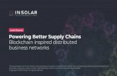 Blockchain inspired distributed Insolar Research Powering Better … Chain Horizontal.pdf · 2020-04-24 · Blockchain will revolutionize supply chains Building Blocks Potential Benefits