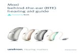 Moxi behind-the-ear (BTE) hearing aid guide · depending on your customized fitting 4 Battery door (on & off) - close the door to turn on your hearing aid, open the door all the way