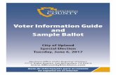 Voter Information Guide and Sample Ballot€¦ · Important Election Dates Monday, May 8 Early voting begins Wednesday, May 10 Mail Ballots delivered to U.S. Post Office Monday, May