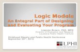 An Integral Part of Designing and Evaluating Your …...An Integral Part of Designing and Evaluating Your Program Lisanne Brown, PhD, MPH Director of Evaluation and Research Louisiana