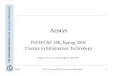 Arrays - courses.cs.washington.edu · of the University of Washington JavaScript Indexed Arrays •An indexed array is a data type that stores a collection of values, accessible by