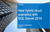 New hybrid cloud scenarios with SQL Server 2014...New hybrid cloud scenarios with SQL Server 2014 . One consistent platform with common tools. On-Prem Cloud The data platform continuum