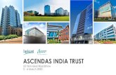 ASCENDAS INDIA TRUST...This presentation on a-iTrust’s results for the 9-month period ended and quarter ended 31 December 2019 (“FY2019”& “3Q FY2019”) should be read in conjunction