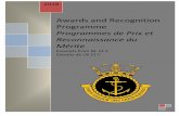 Awards and Recognition Programme - navyleague.ca€¦ · Awards and Recognition Programme Programmes de Prix et Reconnaissance du Mérite 7 January 2019 1 List of Awards The following