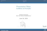 Presentation Slides - Universität des Saarlandes · 2020-01-13 · Introduction ExamplesOther Purpose of these slides These slides should provide examples for I Slide layout I Color