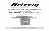 6'' HEAVY-DUTY JOINTER - Grizzly · G1182 6" Heavy-Duty Jointer -3-We are proud to offer the Model G1182 6" Heavy-Duty Jointer.The Model G1182 is part of a grow-ing Grizzly family