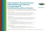 Consumer Assessment– Identifying Culture, Language ...€¦ · Identifying Culture, Language & Communication Styles Overview of Module & Related Units Overview This module covers
