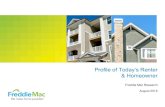 Profile of Today’s Renter & Homeowner - Freddie Mac · (Aug. 2019 Owner Base = 2,715 [235 Younger Millennial, 383 Older Millennial, 623 Gen X and 1,145 Baby Boomer] Aug. 2019 Renter