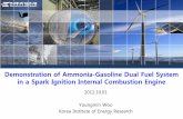 Demonstration of Ammonia-Gasoline Dual Fuel System in a ... · Demonstration of Ammonia-Gasoline Dual Fuel System in a Spark Ignition Internal Combustion Engine 2012.10.01 . Youngmin