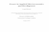 Essays in Applied Microeconomics and Development · and internal migration decision making in developing country settings. In the second chapter I exploit a unique natural experiment