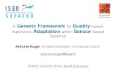 Generic Framework for Quality-based Adaptation within ... · A Generic Framework for Quality-based Autonomic Adaptation within Sensor-based Systems Antoine Auger antoine.auger@isae.fr
