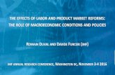 The Effects of Labor and Product Market Reforms: The Role ...• Most recent work incorporating BG’s and others’ insights into DSGEs (Cacciatore and Fiori 2016; Cacciatore, Duval,