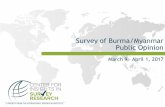 Survey of Burma/Myanmar Public Opinion · Survey of Burma/Myanmar Public Opinion March 9–April 1, 2017. 2 ... Burma/Myanmar Geographical Zones Hill zone Kachin Chin Shan Kayah Kayin