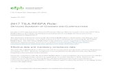 2017 TILA-RESPA Rule - Consumer Financial Protection Bureau€¦ · 5 2017 tila-respa rule: detailed summary of changes and clarifications The 2017 Rule provides that the 10% cumulative
