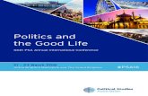 Politics and the Good Life - Political Studies … PSA Annual...Politics and the Good Life 66th PSA Annual International Conference 21 - 23 March 2016 Hilton Brighton Metropole and
