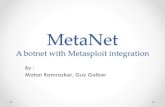 Metanet A botnet with Metasploit integration · 2016-07-04 · one software, Metasploit, Exploit, Botnet. • Metanet include three major parts, A bot software that is running on