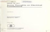 Some thoughts on electrical connections · A111D1?2bflS3 Referenc NBSIR78-1507 SomeThoughtsonElectrical Connections (A JacobRabinow NationalEngineeringLaboratory NationalBureauofStandards
