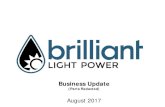 Business Update - brilliantlightpower.com...presentation. The company expressly disclaims any obligation or ... – 500 kW thermal radiant boiler for a 3000K blackbody radiator ...