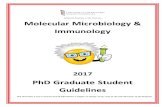 Graduate Program in Life Sciences Molecular Microbiology ... · Graduate Program in Life Sciences Molecular Microbiology & Immunology 2017 PhD Graduate Student Guidelines This document