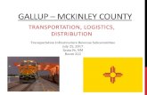 GALLUP – MCKINLEY COUNTY 072517 Item 2 Gallup-McKinley County Freight Rail...GALLUP ENERGY LOGISTICS PARK . Contains: • 2,500 acres • 20,000 ft. rail loop • Carbon Coal Road