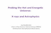 Probing the Hot and Energetic Universe - NASA · Probing the Hot and Energetic Universe: X-rays and Astrophysics . Jay Bookbinder Chair, X-Ray Science Interest Group (XRSIG) ... in