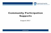 Community Participation Supports - Amazon S3...The person receives fewer than 12 hours/wk of Community Participation Support; ... Community Participation Supports: Staffing Ratios