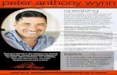 peter anthony wynn - Amazon S3peter anthony wynn award winning entrepreneur author speaker online course guru Brash, Bold, Outspoken, Controversial, and right on the money! The prodigal