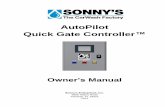 AutoPilot Quick Gate Controller - go.sonnysdirect.comgo.sonnysdirect.com/.../images/manuals_controls_quick-gate_control… · AutoPilot Quick Gate Controller ... Important Note: The