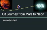 Git Journey from Mars to Neon - EclipseCon Europe 2019 · merge strategy extension point JGit 4.0 allows to plugin external merge strategy ... auto-detects projects and their project