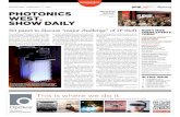 WEDNESDAY, FEBRUARY 17, 2016 PHOTONICS “We’ve been …WEDNESDAY, FEBRUARY 17, 2016 WEDNESDAY EDITION PHOTONICS WEST• SHOW DAILY IN THIS ISSUE DON’T MISS THESE EVENTS TODAY