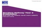 Borders Railway Year 2 - Evaluation - Survey of users and ... · Borders Railway Year 2 Evaluation Survey of users and non-users Transport Scotland 4 In terms of tourists, 71% said
