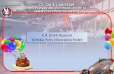 C.R. Smith Museum Birthday Party Information Packet...Mail your invitations Order your decorations or your DIY supplies Finalize all details now if you’re booking entertainment or