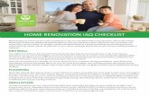 HOME RENOVATION IAQ CHECKLISTgreenguard.org/uploads/images/GGCertification_Reno... · 2013-04-15 · If your home renovation includes new flooring, be sure to look for hardwood, laminate