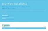 Injury Prevention Briefing - University of Nottingham · 2016-11-19 · Injury Prevention Briefing Preventing unintentional injuries to the under fives: a guide for practitioners