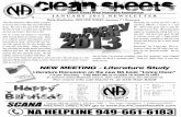 South Coast Area Narcotics Anonymous JANUARY 2013 … 01Jan Cleansheets.pdf · MEETING DIRECTORY go to . NA HELPLINE 949-661-6183. South Coast Area Narcotics Anonymous. JANUARY 2013