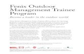 Fenix Outdoor Management Trainee Program/menu/standard...Fenix Outdoor Management Trainee Program offers a chance for top young graduates to grow both personally and professionally