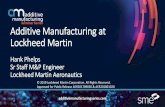 Additive Manufacturing at Lockheed Martin€¦ · LM Additive Manufacturing Capabilities • Small Polymer • Fused deposition modeling for thermoplastics • Stereolithography •