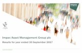 Impax Asset Management Group plc€¦ · Solid track record of growth CLEAR INVESTMENT AUM at FYE £m AUM shown as at end of financial years to 2016. 1Latest reported AUM, as at 31