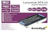 Digital Magnifier 4.3'' - Levenhuk.com · The kit includes: portable digital magnifier, AC adaptor, Li-ion Battery, TV-out cable, USB cable, carrying bag, cleaning fabric, user manual.