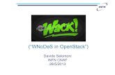 WNoDeS in OpenStack”) · Come gestione di OCCI server, implementazione di altre interfacce/API, Web-based UI Davide Salomoni Wack - WS CCR, 27-31/5/2013 4 ... supporta monitoring,