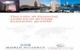 The role of financial centres in driving economic growth · emerging countries. These pressing requirements particularly relate to technological disruptions, the energy transition