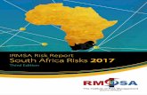 South Africa Risks 2017€¦ · IRMSA Risk Report 2017 5 The following five risks appear both on the national and combined industry level top 10 lists: • Increasing corruption •