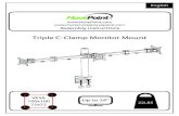 Triple C-Clamp Monitor MountTriple C-Clamp Monitor Mount 22LBS VESA 100x100 75x75 Up to 24” Assembly Instructions customerservice@navepoint.com. customerservice@navepoint.com ©2017