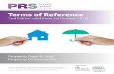Terms of Reference...Terms of Reference Property Agents and Property Professionals The Property Redress Scheme is a government authorised Consumer Redress Scheme for Lettings, Property