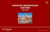 MARKETING UNDERGRADUATE ELECTIVES...402 Research Skills for Marketing Insights Gather, analyze and act upon customer data to gain insights and improve marketing effectiveness MW 12:00-1:50