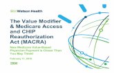 The Value Modifier & Medicare Access and CHIP ......Medicare Access & CHIP Reauthorization Act of 2015 (MACRA) • The futureof payment adjustment systems, affecting 2019payments •