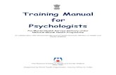 Training Manual for Psychologists - DGHS...Training Manual for Psychologists for Mental Health Service Delivery under National Mental Health Programme Address for Correspondence: Dr.