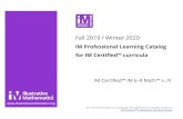 IM Professional Learning Catalog for IM Certified™ curricula · IM Professional Learning Catalog for IM Certified™ curricula IM Certified ™ IM 6–8 Math ™ v. III For more