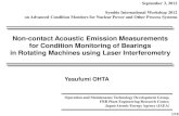 Non-contact Acoustic Emission Measurements for Condition ...symbio-newsreport.jpn.org/files/upload/report/... · Condition Based Maintenance (CBM) Target equipments . An example of
