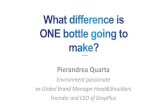 What difference is one bottle going to make? · Durable bottle with built-in smart technology featuring: 1. Stainless steel durable bottle (24h cold, 12h hot) 2. Laser system tracking